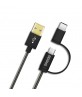 Odoyo PS225BK 2 in 1 Type-C / Micro USB Charging cable 